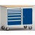 KLW LUTZ Fahrbare Werkbank 6 Schubladen 1 Türe WS824N-1000M20-E1903 - Breite 1 m 