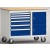 KLW LUTZ Fahrbare Werkbank 6 Schubladen 2 Türen WS826N-1000M20-E1902 - Breite 1 m 