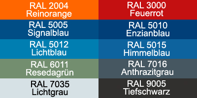 KLW Lutz Farbauswahl